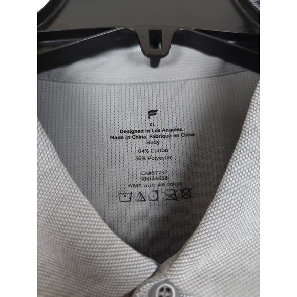 Fabletics Men's The Dash 4-Way Stretch Short Sleeve Button Up Shirt Grey XL - Picture 5 of 6